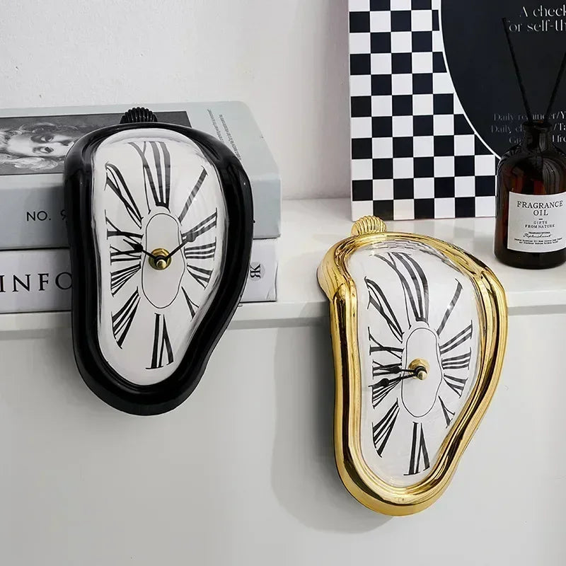 Surrealist Melting Wall Clock Inspired by Salvador Dali - Unique Home and Garden Decor Gift