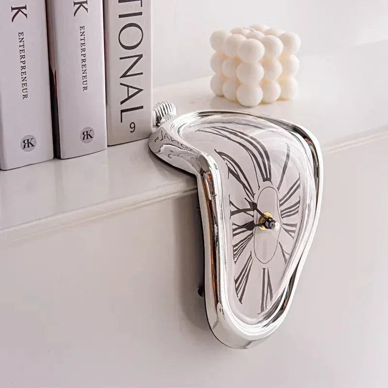 Surrealist Melting Wall Clock Inspired by Salvador Dali - Unique Home and Garden Decor Gift