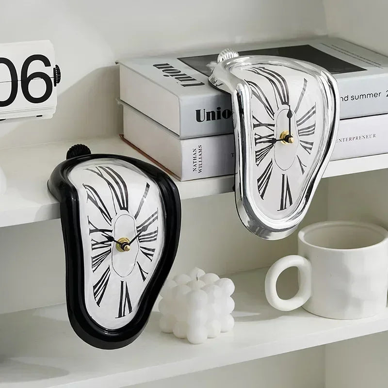 Surrealist Melting Wall Clock Inspired by Salvador Dali - Unique Home and Garden Decor Gift