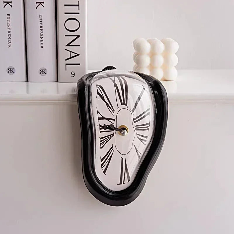 Surrealist Melting Wall Clock Inspired by Salvador Dali - Unique Home and Garden Decor Gift