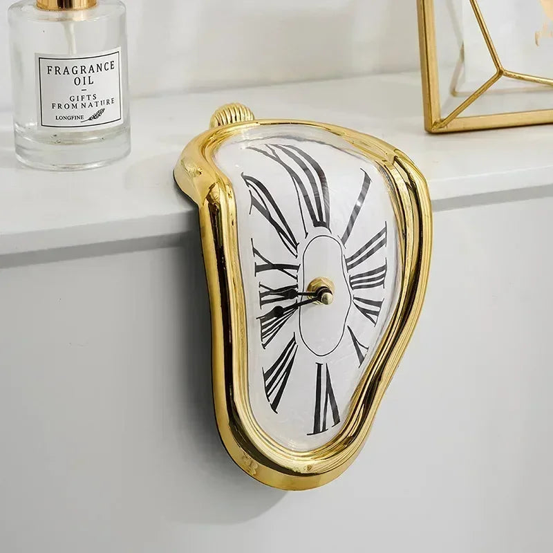 Surrealist Melting Wall Clock Inspired by Salvador Dali - Unique Home and Garden Decor Gift