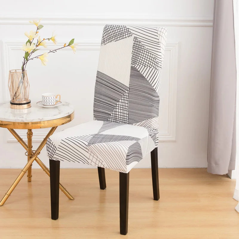 chair Cover Printed Dining Chair Covers Stretchable Washable Kitchen Chair Covers Decoration