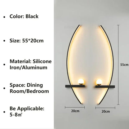 Modern LED Wall Lamps Minimalist Stripes Wall Sconce Decorative 