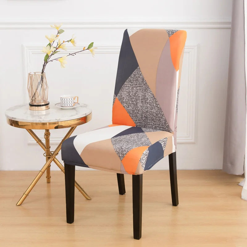 chair Cover Printed Dining Chair Covers Stretchable Washable Kitchen Chair Covers Decoration