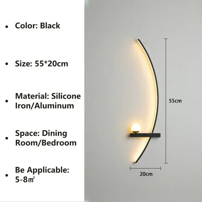 Modern LED Wall Lamps Minimalist Stripes Wall Sconce Decorative 