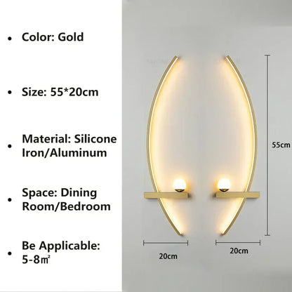 Modern LED Wall Lamps Minimalist Stripes Wall Sconce Decorative 
