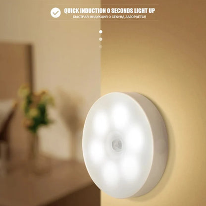 Intelligent Wooden Magnetic Suction Lamp LED Charging Night Light Human Body Sensing Light