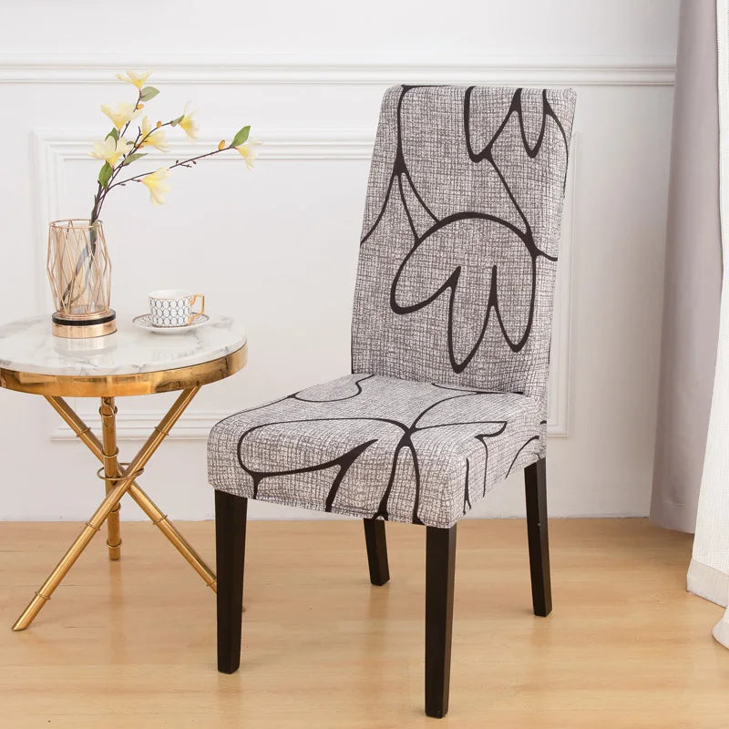 chair Cover Printed Dining Chair Covers Stretchable Washable Kitchen Chair Covers Decoration