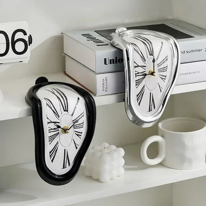 Surrealist Melting Wall Clock Inspired by Salvador Dali - Unique Home and Garden Decor Gift