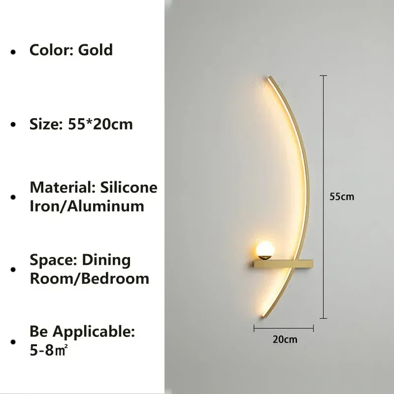 Modern LED Wall Lamps Minimalist Stripes Wall Sconce Decorative 
