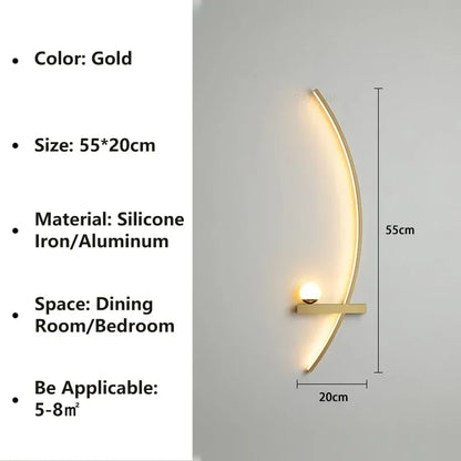 Modern LED Wall Lamps Minimalist Stripes Wall Sconce Decorative 