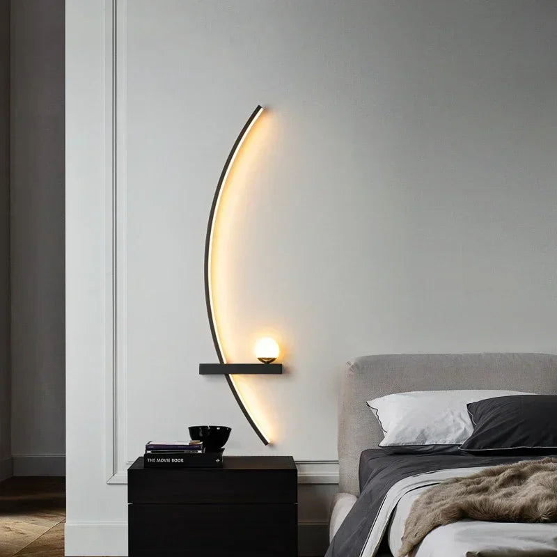Modern LED Wall Lamps Minimalist Stripes Wall Sconce Decorative 