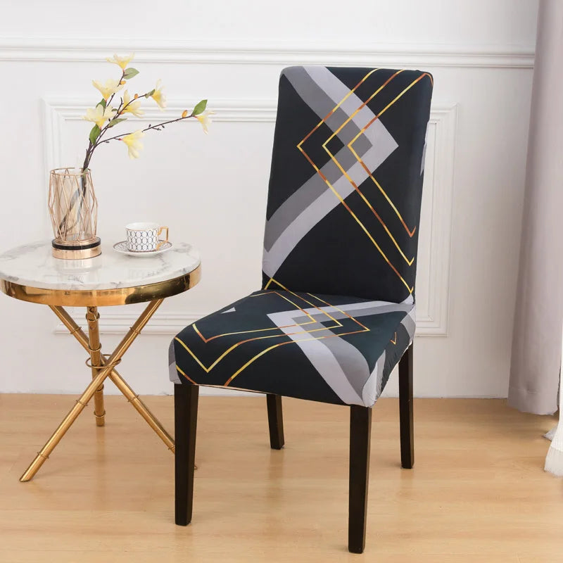 chair Cover Printed Dining Chair Covers Stretchable Washable Kitchen Chair Covers Decoration