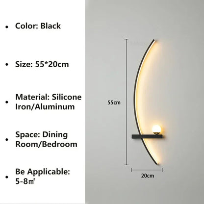 Modern LED Wall Lamps Minimalist Stripes Wall Sconce Decorative 