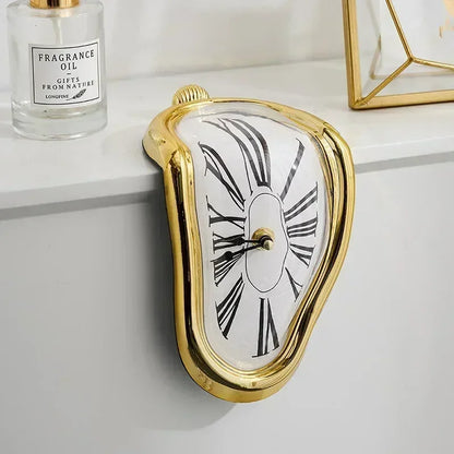 Surrealist Melting Wall Clock Inspired by Salvador Dali - Unique Home and Garden Decor Gift