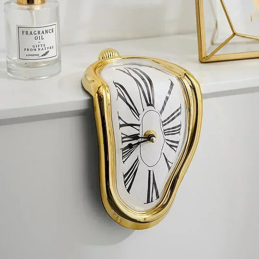 Surrealist Melting Wall Clock Inspired by Salvador Dali - Unique Home and Garden Decor Gift