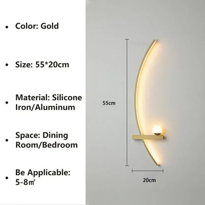 Modern LED Wall Lamps Minimalist Stripes Wall Sconce Decorative 