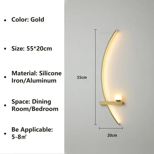 Modern LED Wall Lamps Minimalist Stripes Wall Sconce Decorative 
