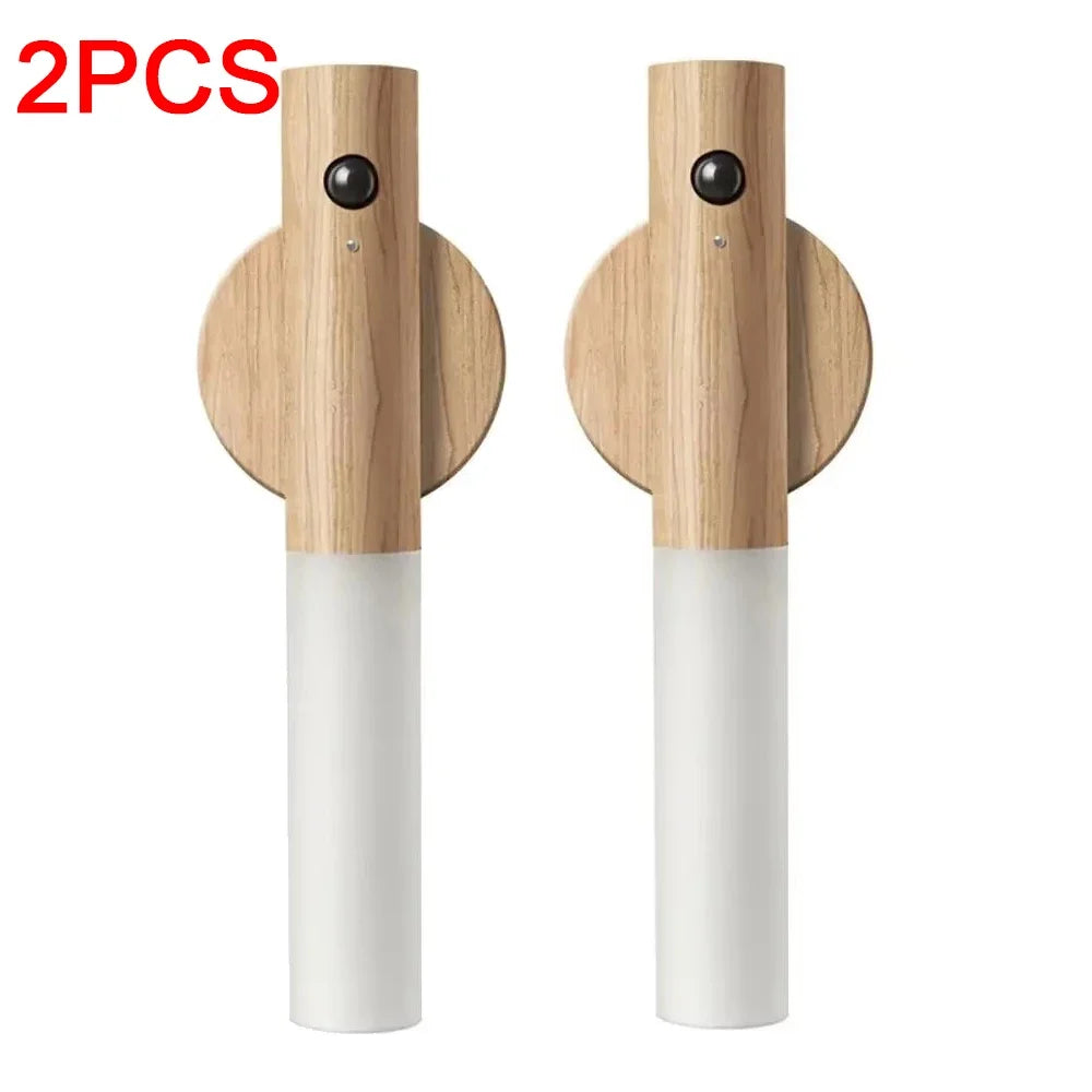 Intelligent Wooden Magnetic Suction Lamp LED Charging Night Light Human Body Sensing Light