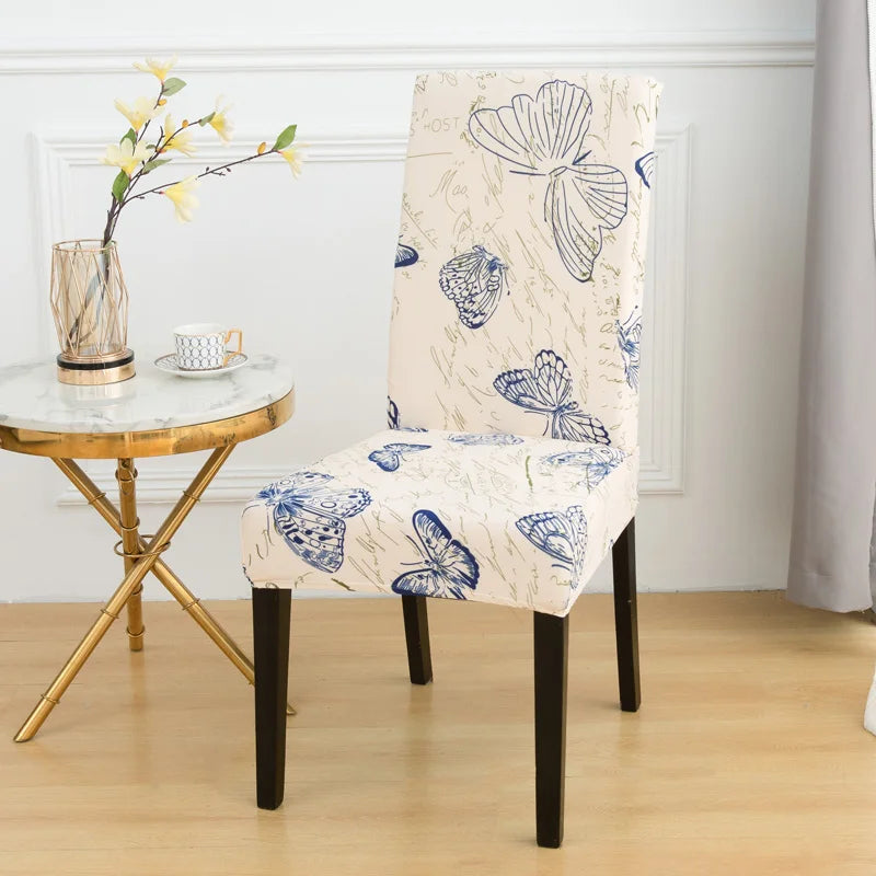 chair Cover Printed Dining Chair Covers Stretchable Washable Kitchen Chair Covers Decoration